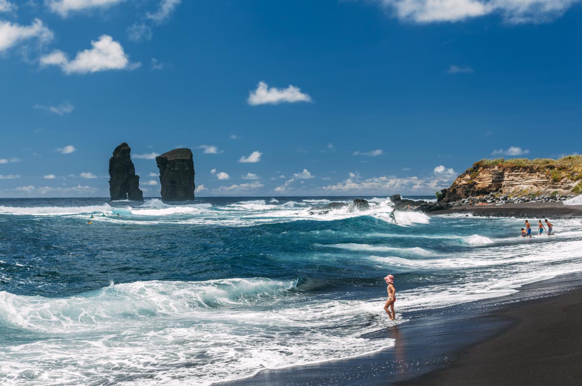 Best sustainable destinations in Europe - Azores Mosteiros Beach on Sao Miguel island copyright Nessa Gnatoush  - European Best Destinations