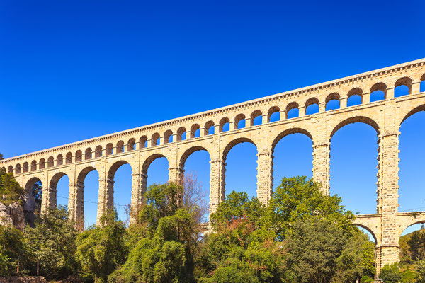 Roquefavour historic old aqueduct near Aix en Provence, France - Copyright StevanZZ