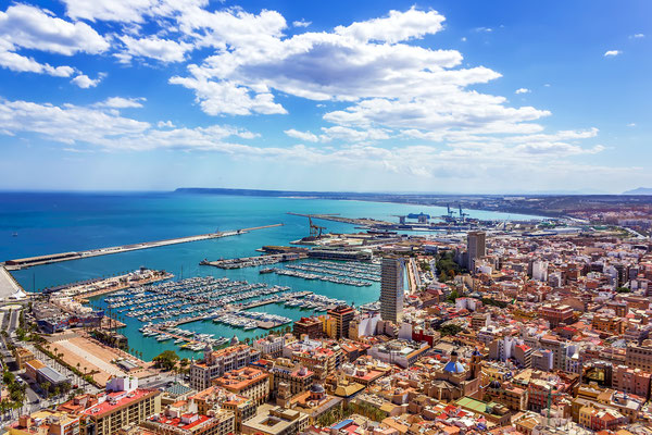 Panoramic view of Alicante in Spain by Dragomir Nikolov
